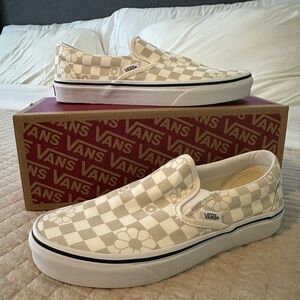 Vans Floral Checkered Slip-On Shoes
